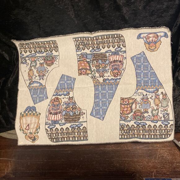 Vintage Cut & Sew vest pattern THICK Tapestry fabric Angels Children Grannycore - Picture 2 of 11